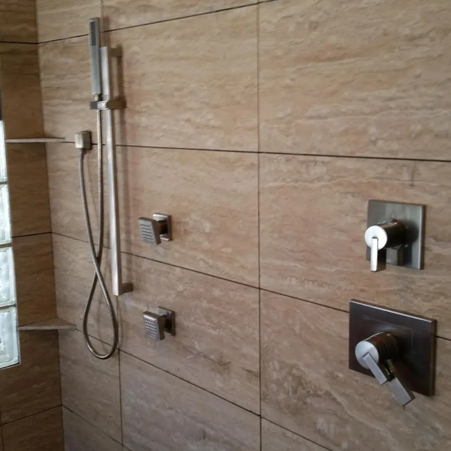 Shower fixture installation for Water Heater Replacement in Hubbard